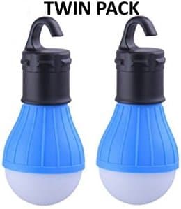 TWIN PACK LED CAMPING, WORKSHOP, CUPBOARD Portable LED Lantern Tent Light Bulb for Camping Hiking Fishing Emergency Light, Battery Powered Camping Equipment Gear Gadgets Lamp for Outdoor &amp; Indoor