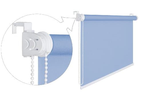 Blue Window Roller Blind, Choice of 16 Width Sizes, 80cm wide (+4.5cm fittings) Drop 175cm