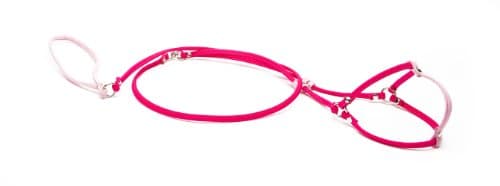Pack Cloth Step In Two-Toned, Small Size 14-18, for Dog Collar,s 8-13lbs, Pack Cloth One-Piece Step-in Dog Harness and Lead, Fuschia/Pink