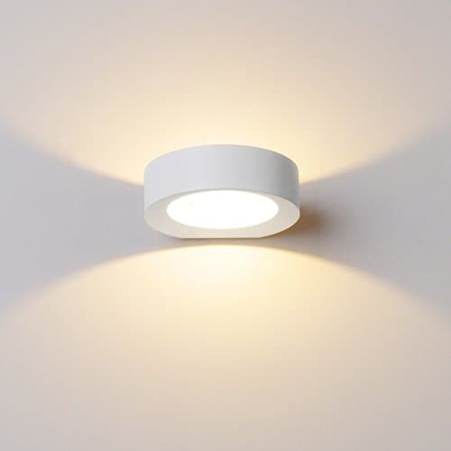 Midore Conservatory Wall Light White Modern Round Up and Down Wall Light Design Warmwhite