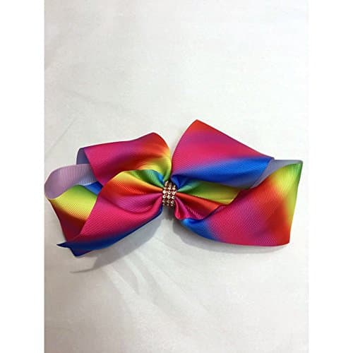 8" Large Rainbow Bow with Jewelled Centre