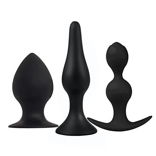 Soft S ilicone 3pcs Exercise Kit Smooth Body P lug Unisex