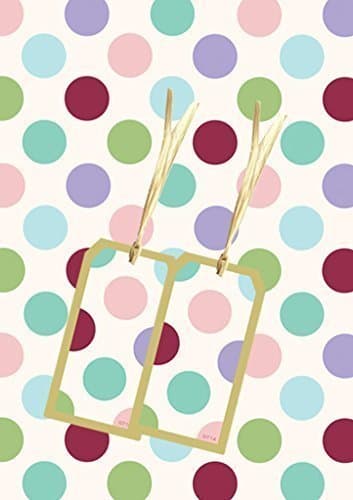 Jodds Luxury Multi Big Spot Striped Gift Wrap - 2 Sheets with Matching Gift Tags