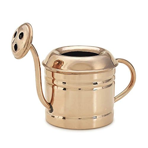 Kuprum Hand Hammered Solid Natural Copper Watering Can, Garden Rustic Décor, 5x3"