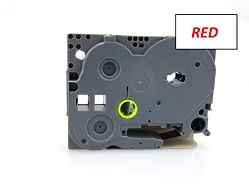 18mm Width Laminated Label Tape for Brother P-Touch PT-1000. RED ON White. 8m in Length. TZe-242. See Description for List of Compatible Printers. TZ-242