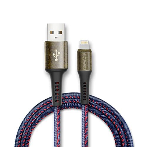 [Apple MFi Certified] Lightning Cable YILON iPhone Lightning Cable 3.3ft Denim Braided USB iPhone Cable For iPhone 7 7 Plus 6S 6S Plus 6 6 Plus SE 5S 5C 5, iPad 2 3 4 Mini, iPad Pro Air 2, iPod,etc (1m/Denim)