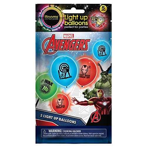 Illoom LED Light Up Baloons 5 Pack Avengers
