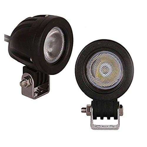 2-Pack 2.15" 10W 6000K-6500K Daylight LED Work Light Flood Beam 730 lm Driving Fog Lamp for Off-road Truck Car ATV SUV Jeep Boat JH-3310RJLFB-YM
