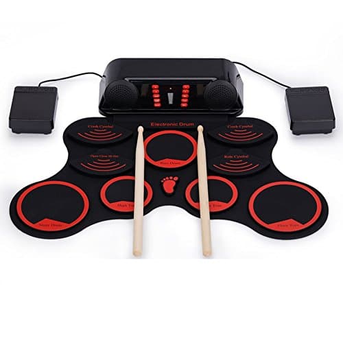 Drum Portable Professional Electronic Roll Up Pad Kit Silicon Foldable For Kids Beginners