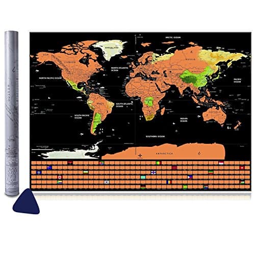 Great World Map, Vitutech Personalised World Map Adventure Scratch World Map Travel Gift Scratch off Places You've Travelled 82.5x59.3cm