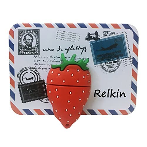 Relkin High Speed USB Flash Drive USB 2.0 Memory Stick Gift Cartoon Strawberry 8GB
