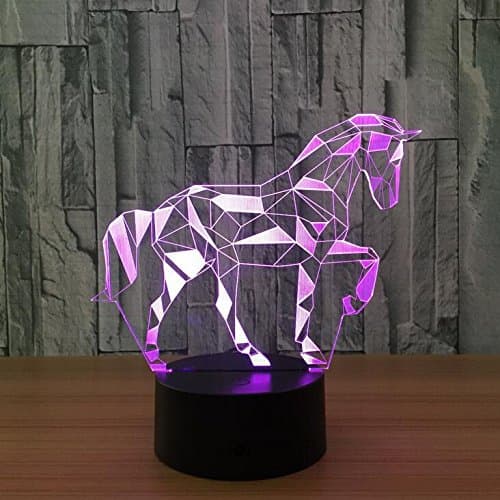 SMILE QUEEN 3D Night Light 7 Color Changing Led Table Desk Lamp Cartoon Children's Bedside Lamp Christmas