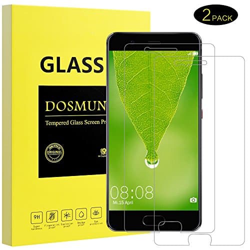 DOSMUNG Huawei P10 Screen Protector 2 PACK,Tempered Glass Screen Protector for P10 ,Crystal Transparency,9H Hardness,Easy Bubble-Free Installation,Super Smooth and Anti-Scratch Premium Guard