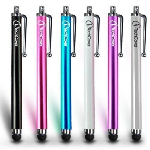 iTechCover® Samsung Galaxy Mega 6.3 I9200 Capacitive Touch Screen Stylus Pen (Matte Black, Hot Pink, Purple, White, Silver and Blue Edition) - 6-in-1 Pack