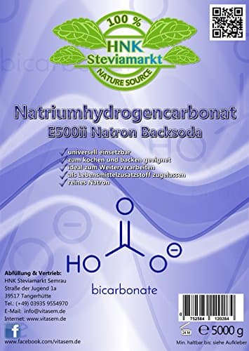 Baking Soda – Sodium Universal Use E500 ii Roe Sodium Hydrogen Carbonate NaHCO3 5 kg for Baking, Cooking, Cleaning...