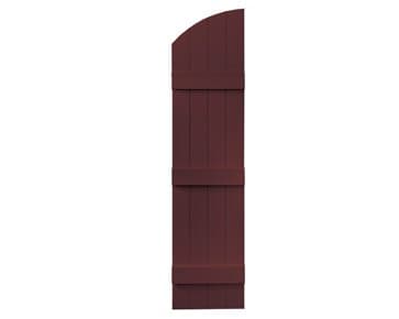 Mid-America 14'' 4 Board Open Board-N-Batten Shutter - 1 Pair 65'' 167 Bordeaux