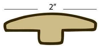 Prefinished Solid Bamboo T-Molding 6' Length - Horizontal, Carbonized