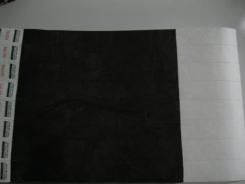 600 Solid Black Consecutively Numbered Tyvek Wristbands 3/4 Inch