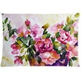 Custom It flowers watercolor Rectangular Decorative Cotton polyester Pillow Case Cushion Cover 20x30 inch(one side)
