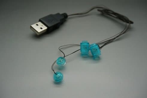 Custom Minifig Superhero Ironman Blue Light Kit - USB