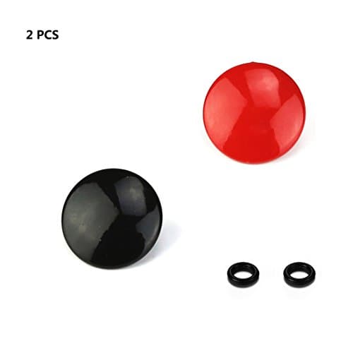 Forephoto (2 Packs) Metal Bulged Surface Soft Camera Shutter Release Button for Fujifilm XT20 X100F X-T2 X100T X-PRO2 X-T10 X-PRO1 X-E2S X100 X100S X10 X20 X30 X-E1 X-E2 STX-2 Leica M (Red+Black)