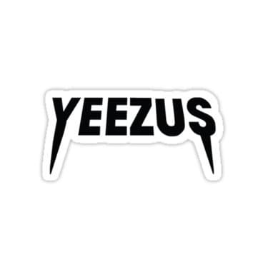 Clear Sticker "Yeezus" (9.7x4.8CM)