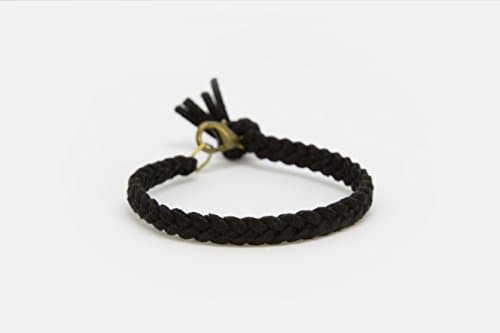 LoilJ Essential Oil Diffusing Bracelet - Braided 7in Obsidian Black