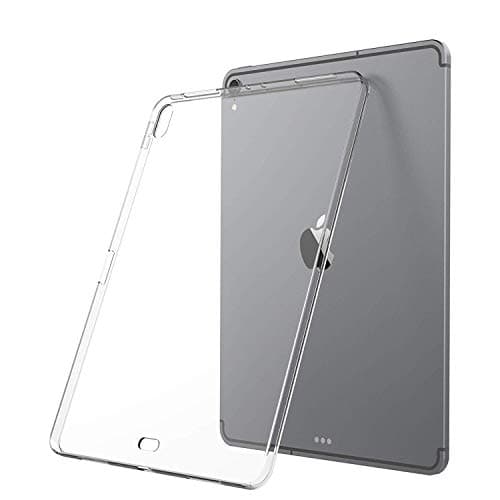 Amurgo New Case for iPad Pro 12.9 (2018 Release), Silicone Clear Rubber Back Cover Durable Soft TPU Transparent Case Bumper Skin Compatible with 12.9 inch Apple iPad Pro
