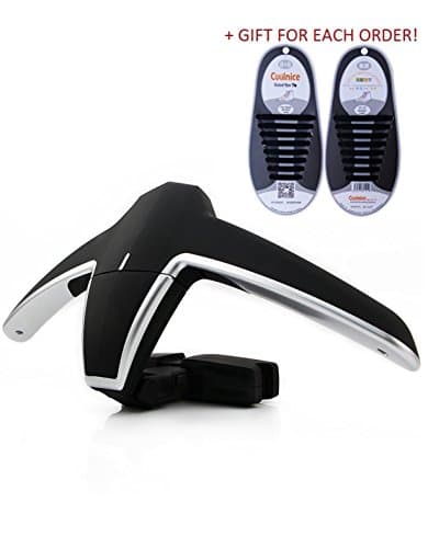 ElastiX High-End Multifunctional Car Vehicle Hanger Holder Hook for Clothes Coat Suit Bags Grocery Household hanger with rubber paint (black+gift)