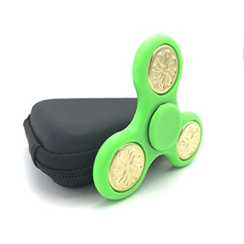 2017 NEW Fidget Spinner by TeeJay - Premium Quality Tri Spinner - Perfect for ADHD EDC ADD Anxiety Autism and Boredom - Super Quite Focus Toy for Kids and Adults with Long Spin Time (Green)