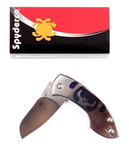 Spyderco Pingo Sprint Run Handles Slip it Plain Edge, Titanium by Spyderco