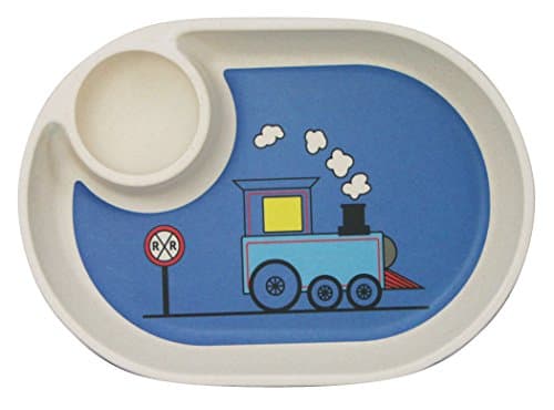 EcoBamboo Ware Chip & Dip Tray, Train, 7" x 5"