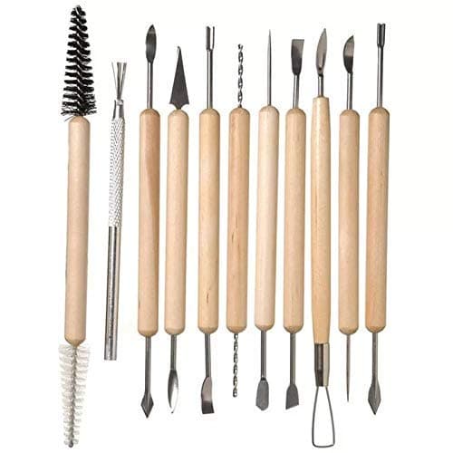 TONY STARK Ceramic Clay Tools Modeling Tools for Craft and Decoration Clay Modeling Ceramic Clay Tool Sculpting Set of 11