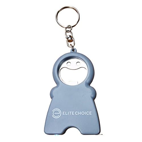 Elite Choice 3 and 1 Flashlight Multi Tool - Key Chain Tool Includes Bright Mini Flashlight, Bottle Opener and Tape Measure - (Grey - 3 and 1 Flashlight)