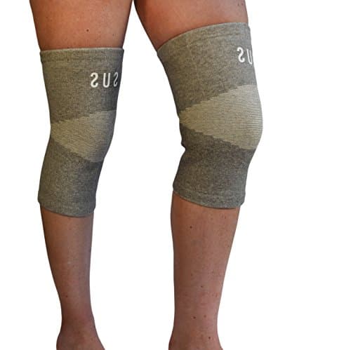 2 Comfort Knee Compression Sleeves By Susama - Medium / Large - #1 Meniscus Support and Patella Stabilizer for Men &amp; Women. Perfect Knee Workout Brace for Basketball, Running, Weightlifting &amp; Crossfit