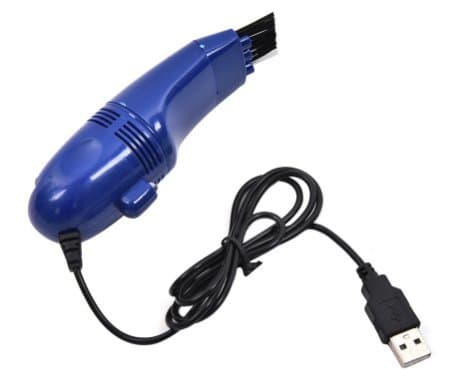 Gadgetzoon Mini USB Vacuum Cleaner For Computer &amp; Keyboard - With Brush &amp; Crevice Attachment | Great For Cleaning Dust, Crumbs, Paper scrapes, Eraser Shedding, Ash And Much More! (Dark Blue)