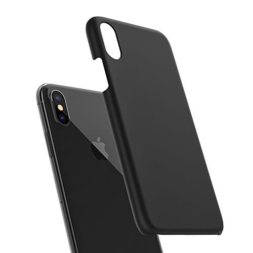 IPhone X Case Thin Fit Protective Cover with 2-Pack Tempered Glass Screen Protectors. Slim Fit and Soft Touch [HD Screen Glass Compatible with 3D Touch and Face ID] - Black