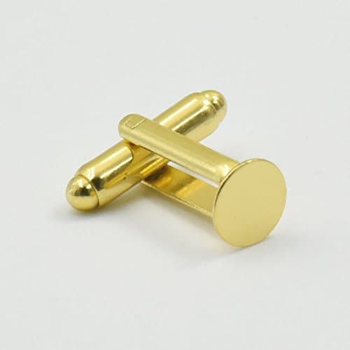 25 100 Pcs 9mm Pad Cufflink Brass Blank Plated Cuff Links Blank Nickle Bronze Gold Nickle-Black Color Choice