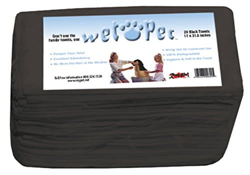 Wet Pet Towel, Black, 20 Pack