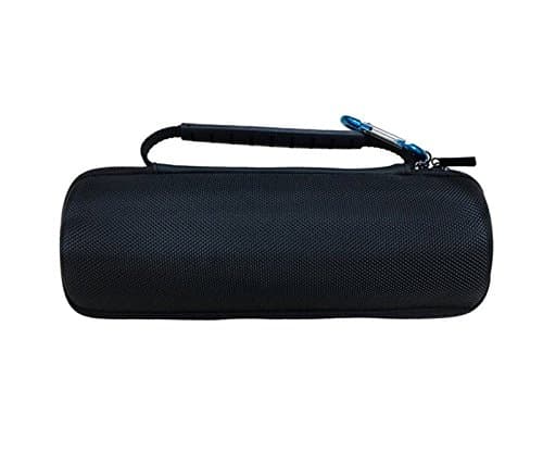 FLASH PARTY Protective Hard Cover Case for JBL Flip 3 & 4 Portable Bluetooth Speaker + Key Chain. Black