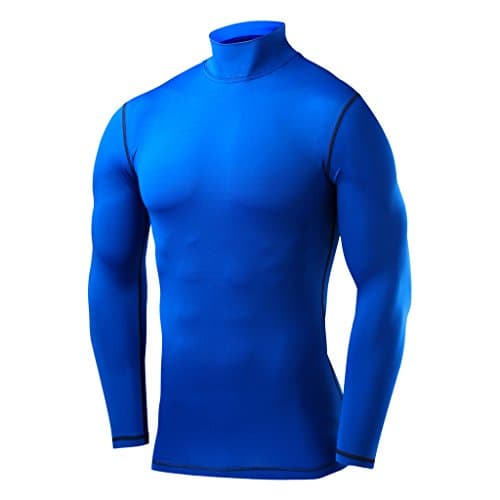 PowerLayer Men's & Boy's Compression Base Layer Top Long Sleeve Thermal Underlayer - Mock Neck