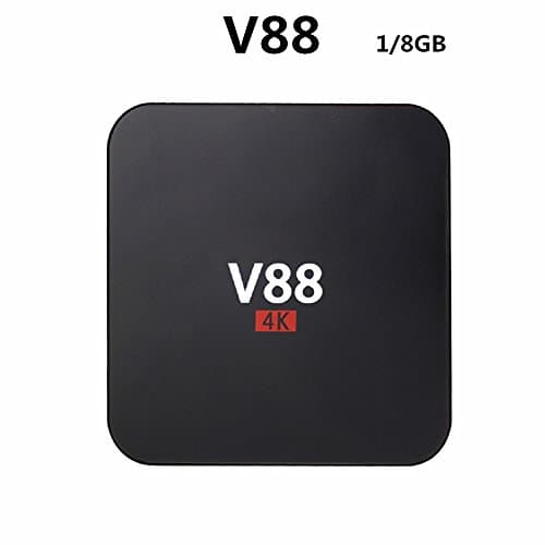 YESTONE V88 Android TV Box, WiFi Rockchip 3229 Quad-Core 1G RAM/ 8G ROM Media Streaming Player, Black