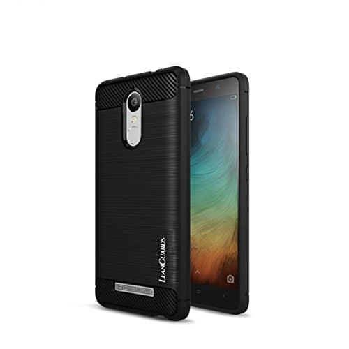 LeanGuards Rugged Armor Case Series Xiaomi Redmi Note 3 Sleek n Tough Case with Superior Grip n Brushed Surface Black Retail Packaging