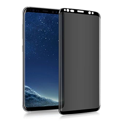 Shilling 3D Galaxy S9 Plus Screen Protector Privacy[Upgrade Version] Anti-spy Tempered Glass Screen Film 9H Hardness Anti-Scratch Anti-Peep Shield for Samsung Galaxy S9 Plus/S9+,Easy Install-Black