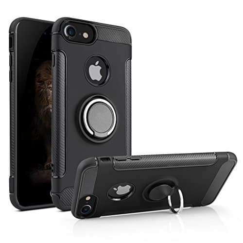 Besiva iPhone 8 Case / iPhone 7 Case, Ultra Thin Slim Cover Case with 360 Degree Swivel Ring Kickstand Anti Scratch Durable Soft Touch Feeling Protective Case for iPhone 7 / iPhone 8