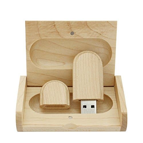 Maple Wood USB Flash Drive with Wooden Box U Disk Memory Stick Pen drive (16GB, 3.0)