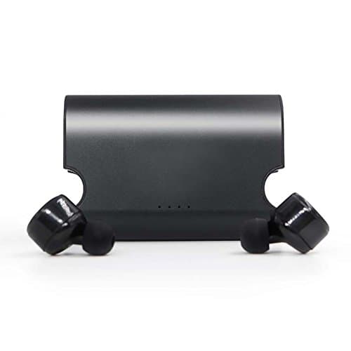 X2T Mini Invisible Truly Wireless Bluetooth V4.2 Stereo Surround Sound Earbud Charger Dock Organizer With Microphone Recharger iPhone, Samsung, Android, IOS (Black)