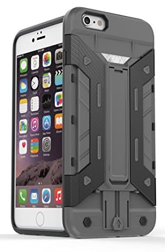 iPhone 6/6S Plus Case,Elech [Card Slot] [Kickstand] Multi-layer Impact Resistant Shockproof Soft TPU&amp;Hard PC Protective Shell Wallet Cover Case for iPhone 6/6S Plus 5.5'' - Grey