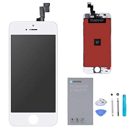 URSEND LCD Touch Screen Replacement Display Digitizer Assembly for iPhone 5S White with Free Repair Tools