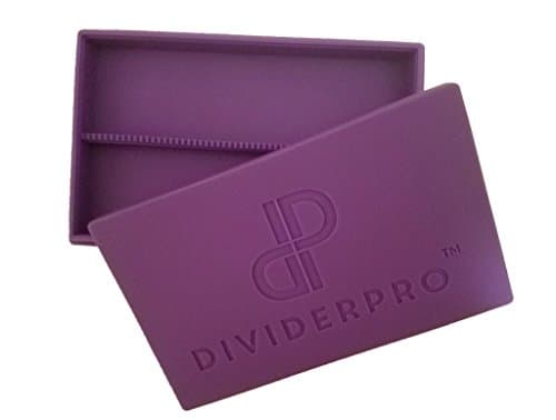 Divider Pro XL DIVIDED RECTANGLE Medical Grade Silicone Container 7" x 4.5" (Purple)